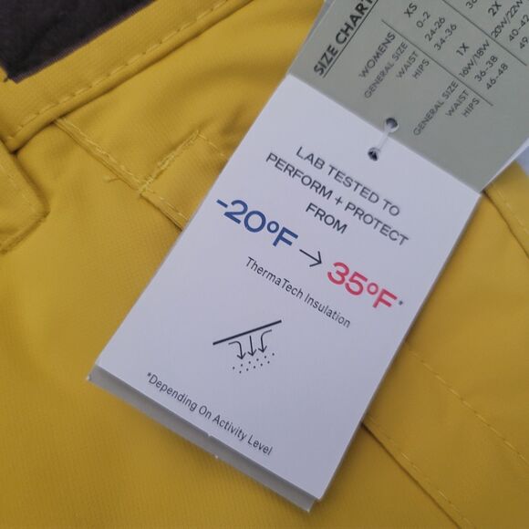 Arctix Men's Snowsports Cargo Pants 28" Bamboo Yellow Size Small (29-30W x 32L) - Picture 6 of 7